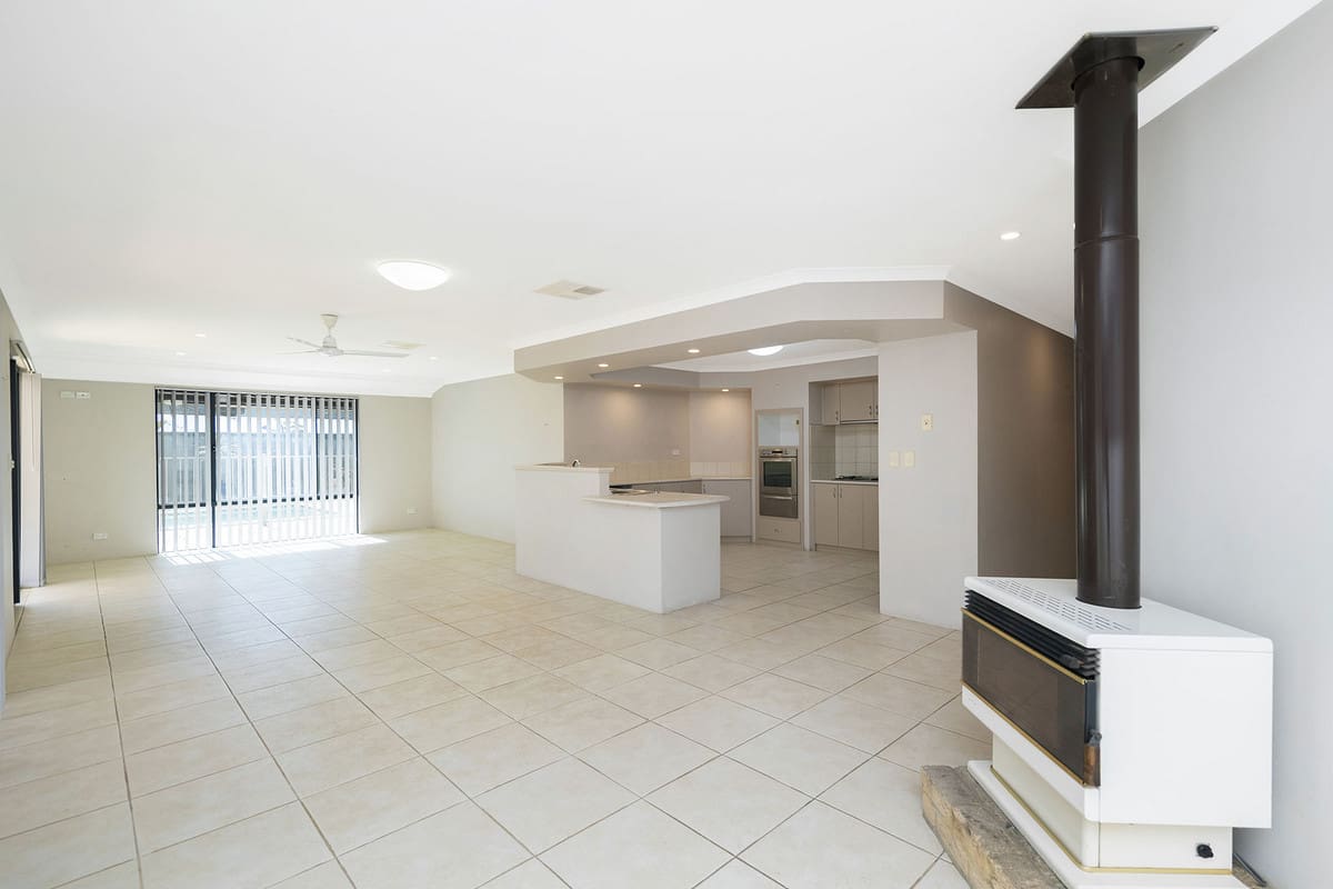 Spacious, modern open-plan living area
